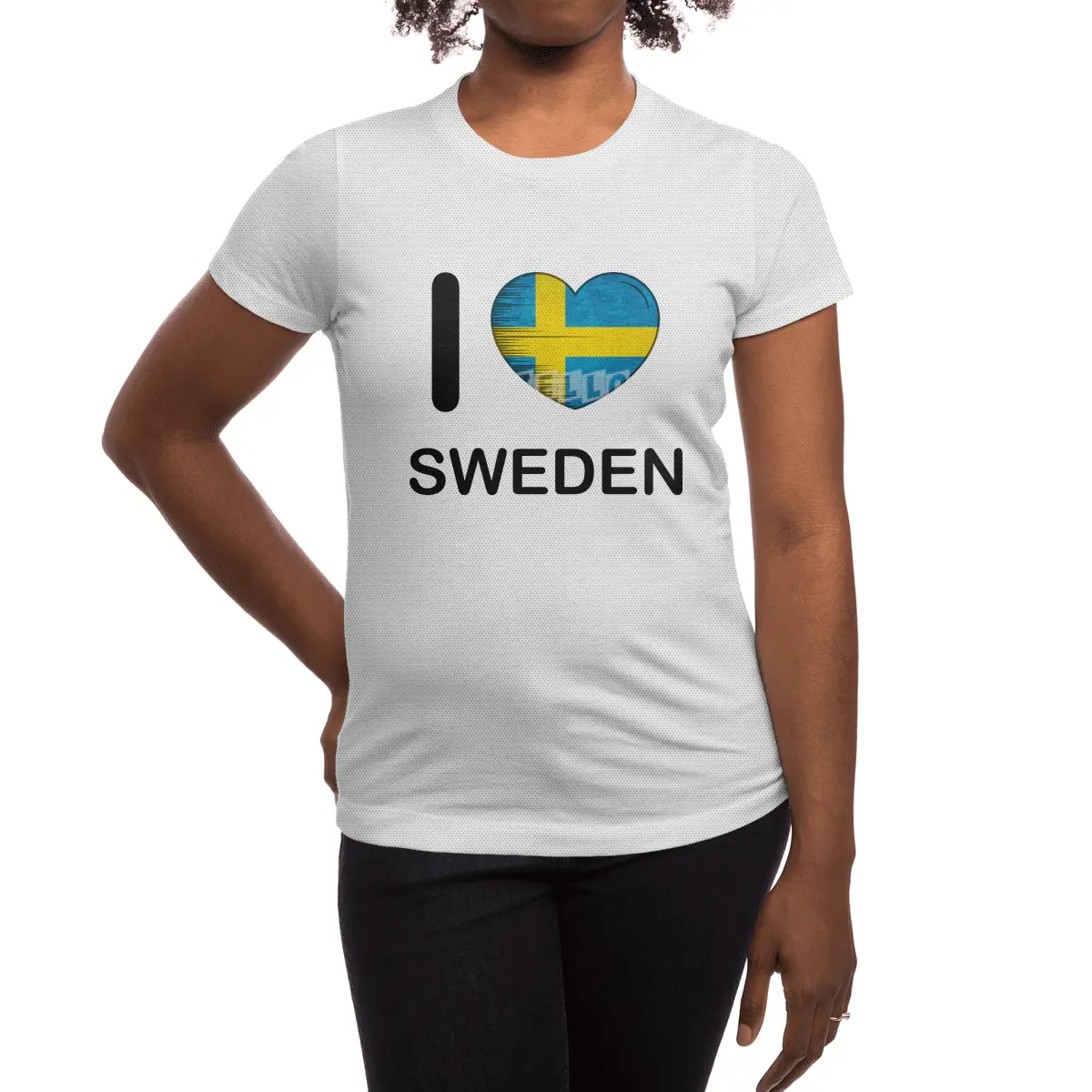 I Love Sweden, My Home, My Country, my Heart Spor T-Shirt