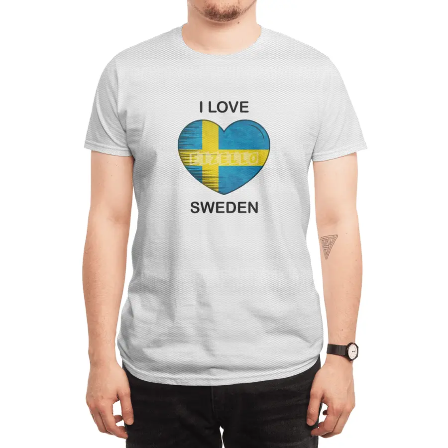 I Love Sweden, My Home, My Country, my Heart Spor T-Shirt