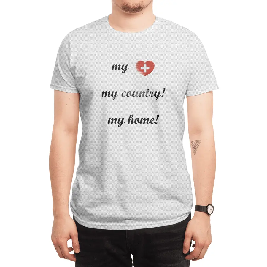 I Love Switzerland, My Home, My Country Spor T-Shirt