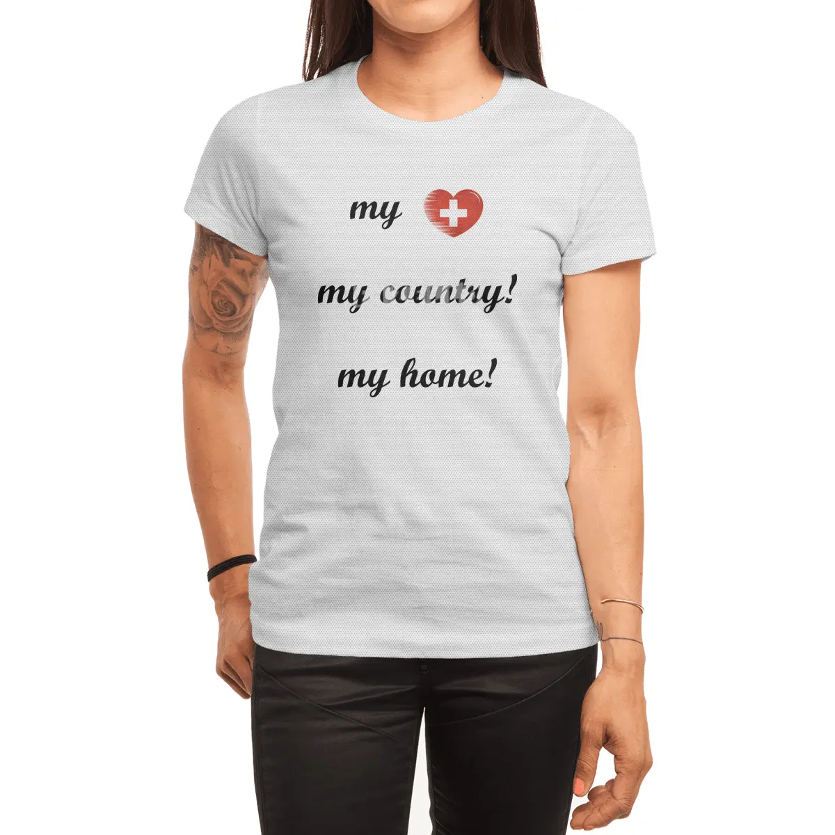 I Love Switzerland, My Home, My Country Spor T-Shirt