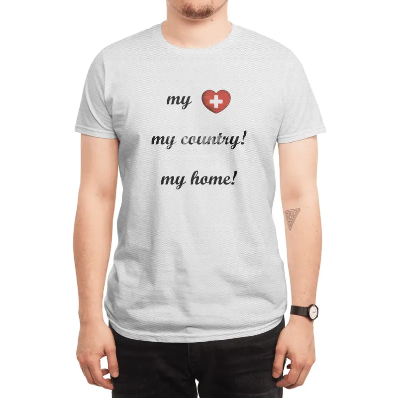 I Love Switzerland, My Home, My Country Spor T-Shirt