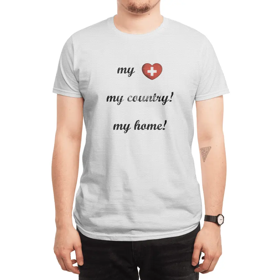 I Love Switzerland, My Home, My Country Spor T-Shirt