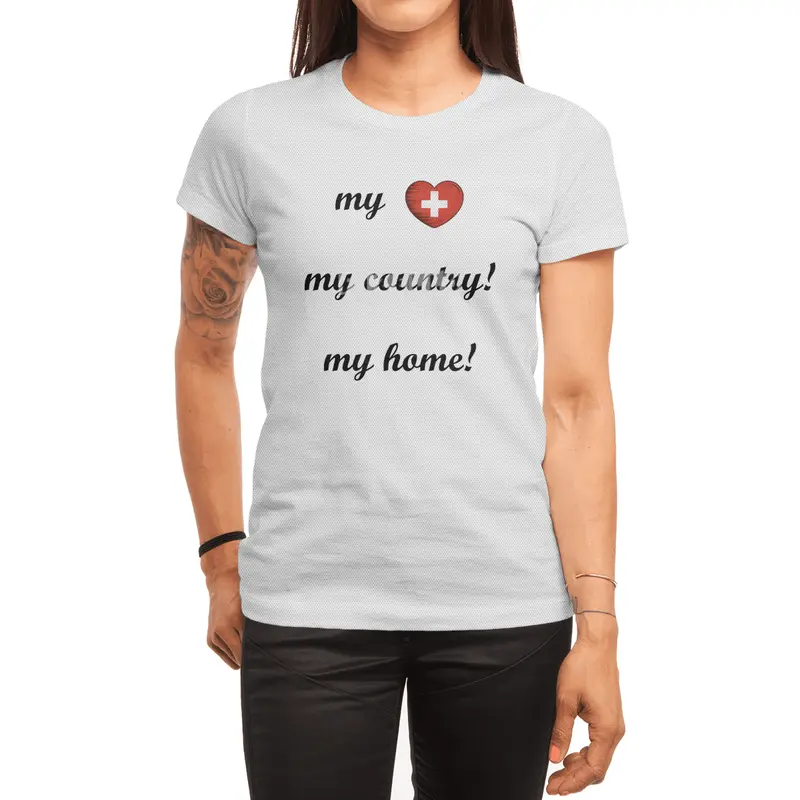 I Love Switzerland, My Home, My Country Spor T-Shirt
