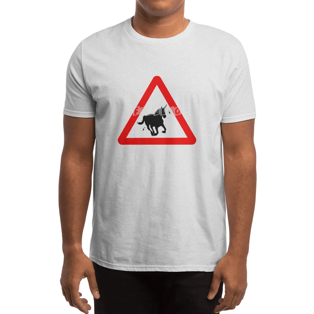 Funny Beautiful Unicorn Road Sign Shirt Spor T-Shirt