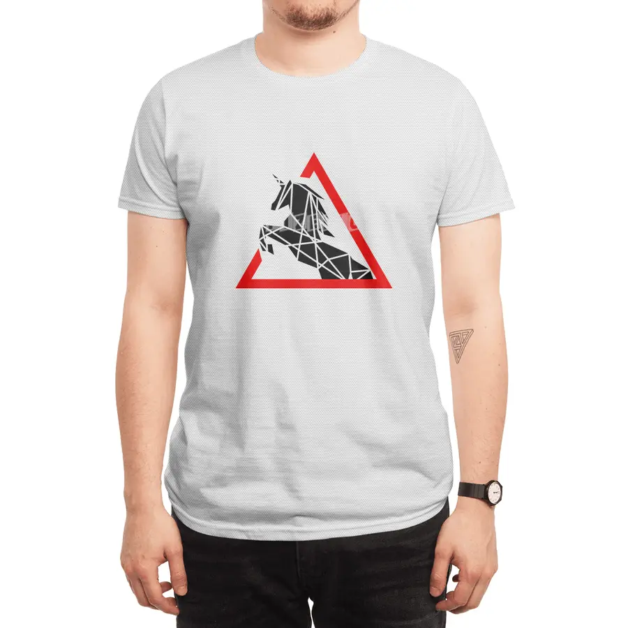 Funny Beautiful Unicorn Road Sign Shirt Spor T-Shirt