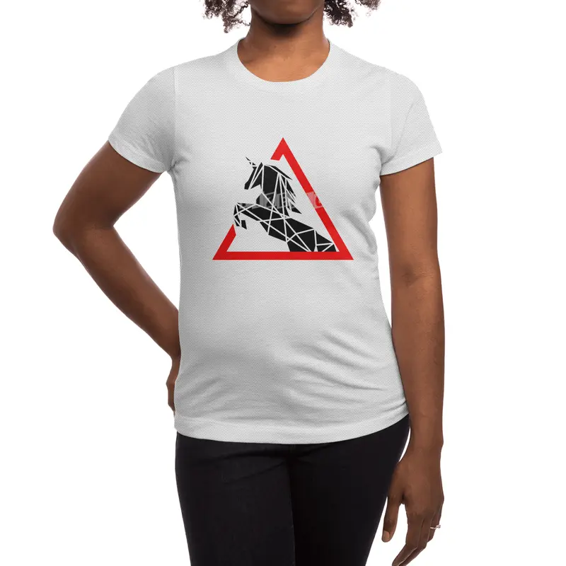 Funny Beautiful Unicorn Road Sign Shirt Spor T-Shirt