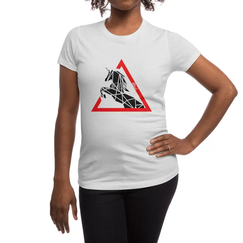 Funny Beautiful Unicorn Road Sign Shirt Spor T-Shirt