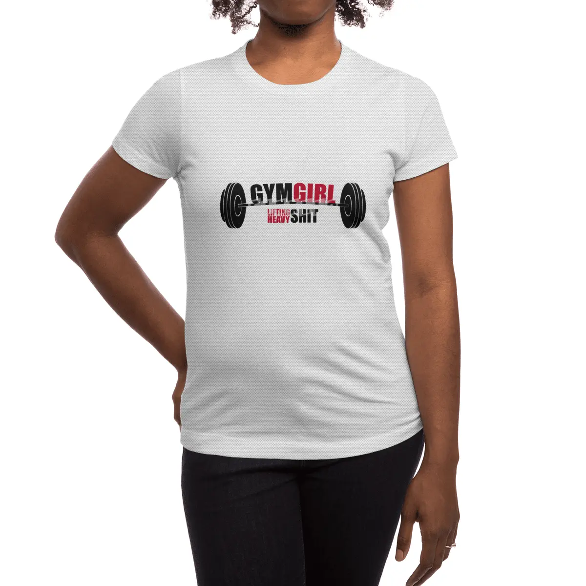 Gym Fitness Girl Bodybuilding Training Workout Spor T-Shirt