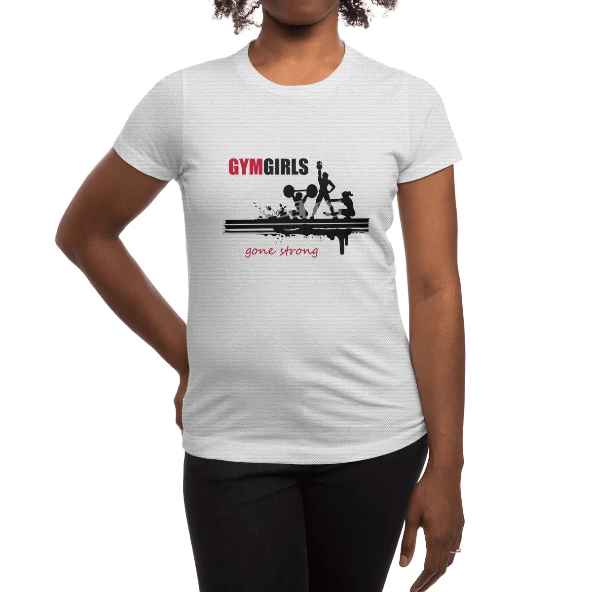 Gym Fitness Girl Trainer Sport Training Workout Spor T-Shirt