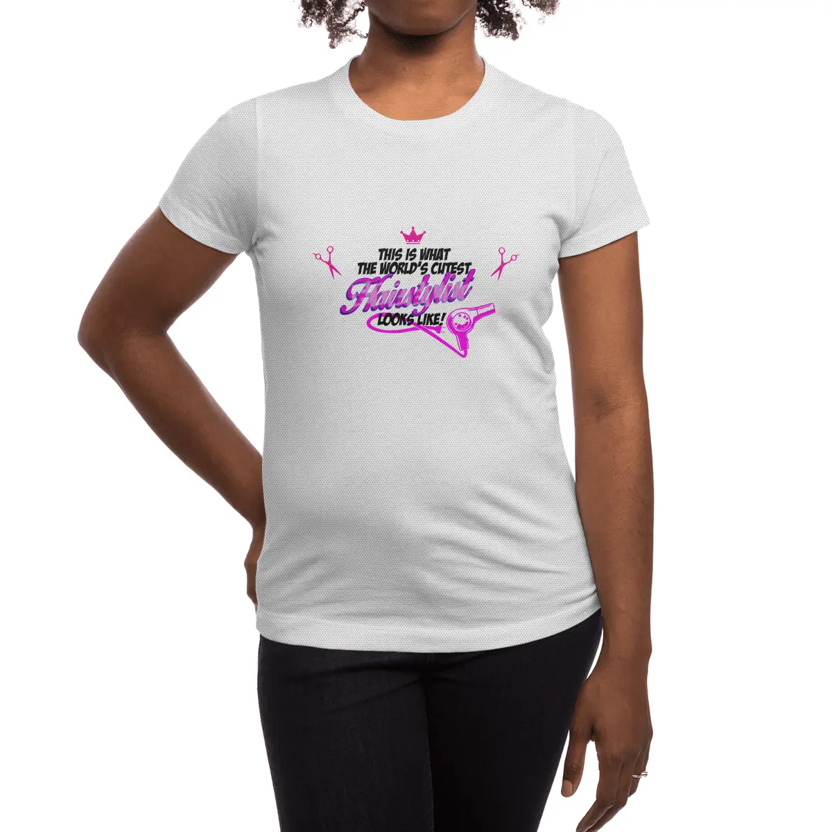 Hairdresser, Hairstylist, Barber, Funny Saying Spor T-Shirt