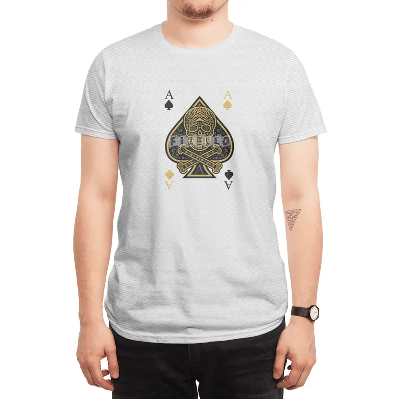 Poker Ace Of Spades Skull Las Vegas Gift Spor T-Shirt