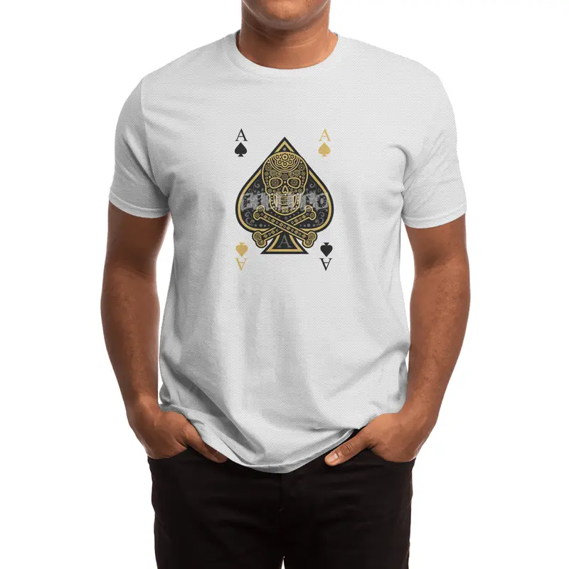 Poker Ace Of Spades Skull Las Vegas Gift Spor T-Shirt