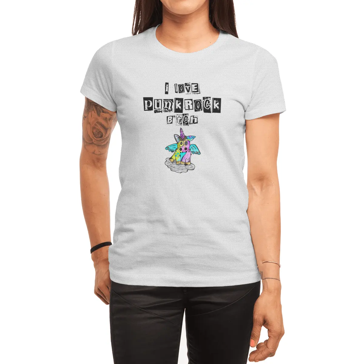 Punk Rock Metal Concert Festival Unicorn Spor T-Shirt
