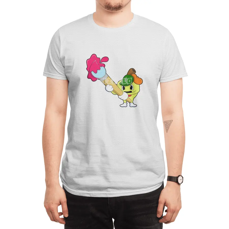 Apple as Painter with Paint brush Spor T-Shirt