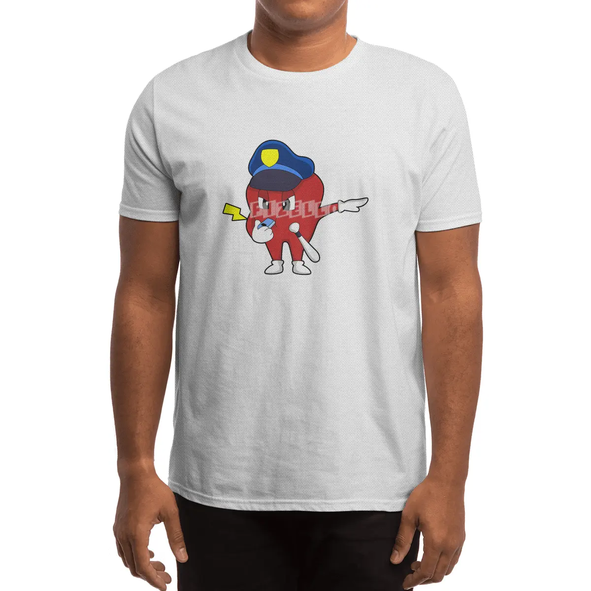 Apple as Police officer with Whistle & Baton Spor T-Shirt