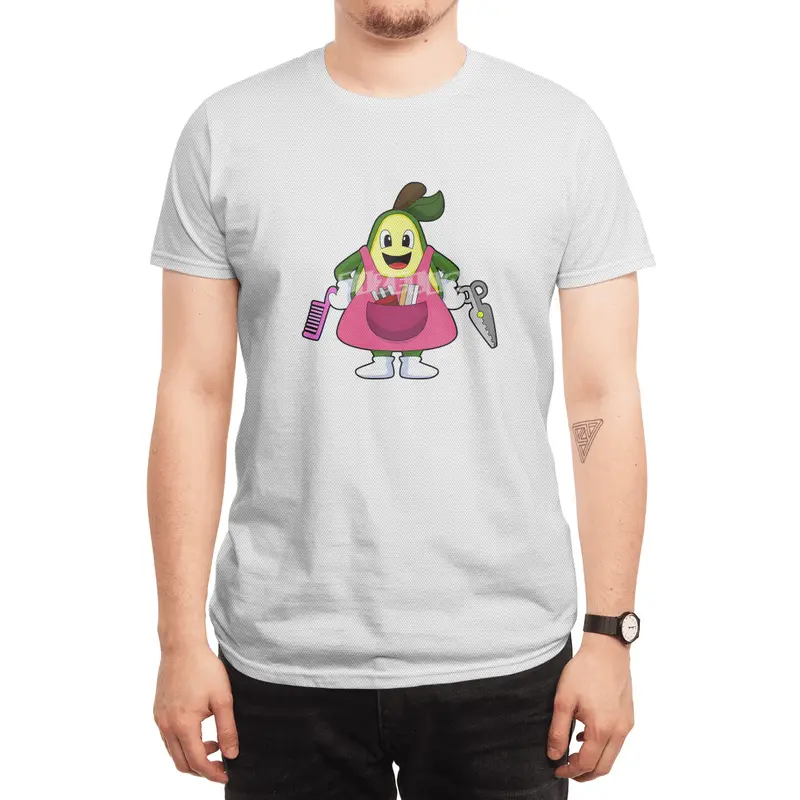 Avocado as Hairdresser with Scissors & Comb Spor T-Shirt