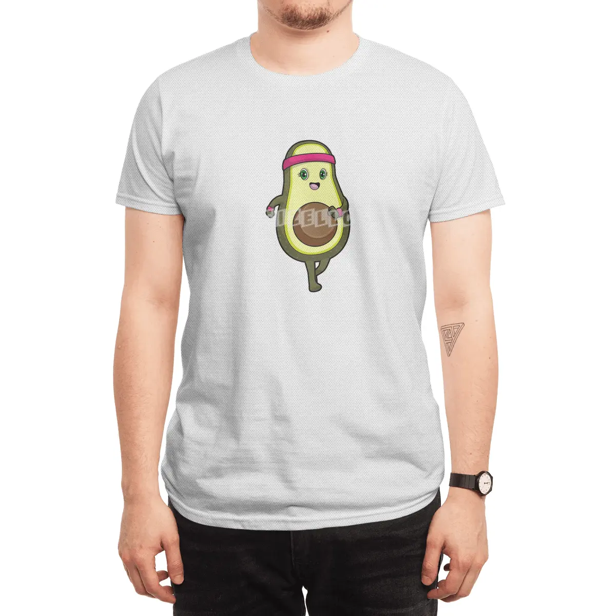 Avocado at Jogging with Headband Spor T-Shirt