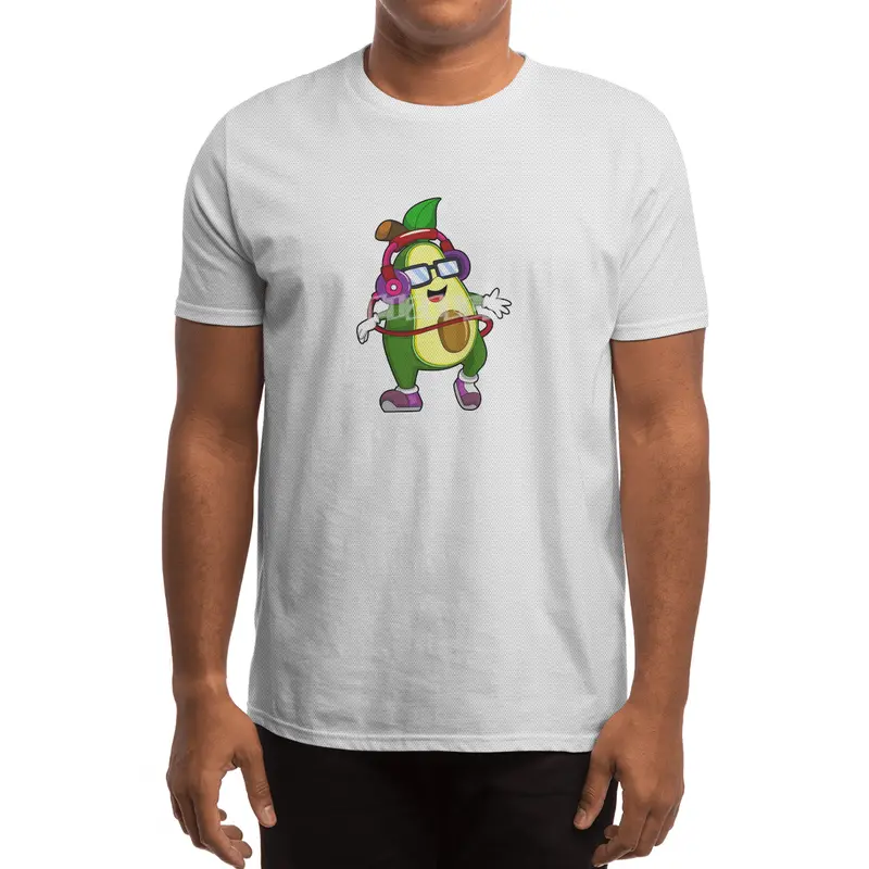 Avocado at Music with Headphone Spor T-Shirt