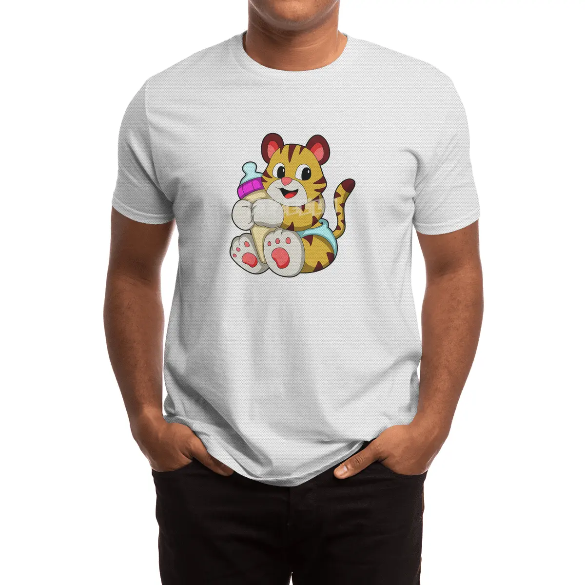 Baby tiger with Bottle Spor T-Shirt