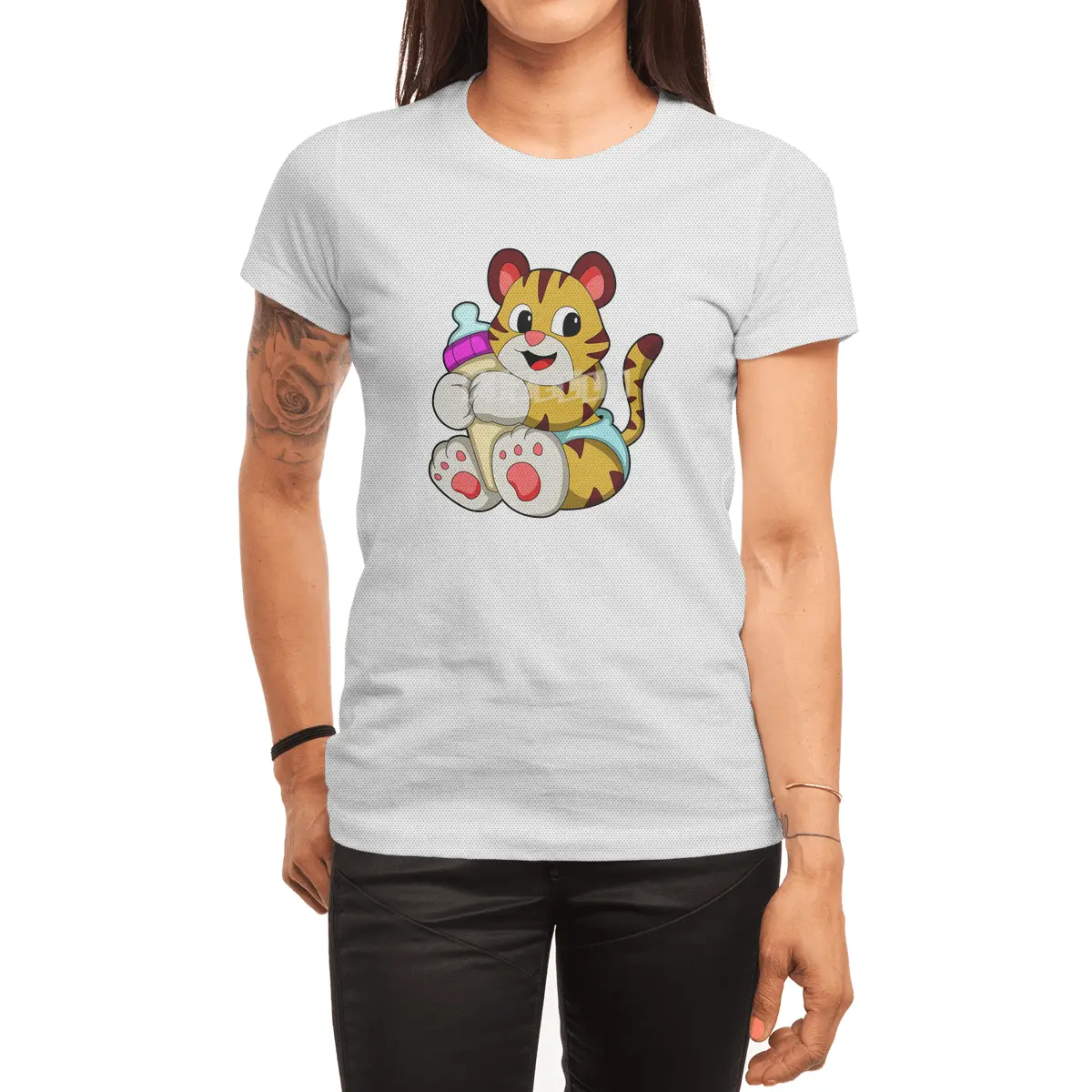 Baby tiger with Bottle Spor T-Shirt