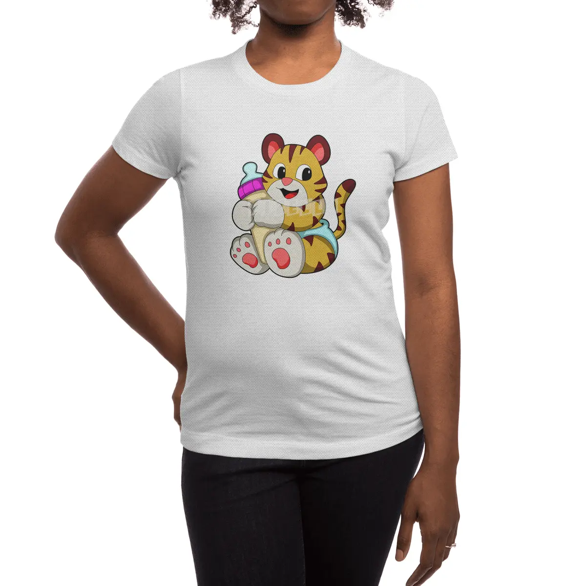Baby tiger with Bottle Spor T-Shirt
