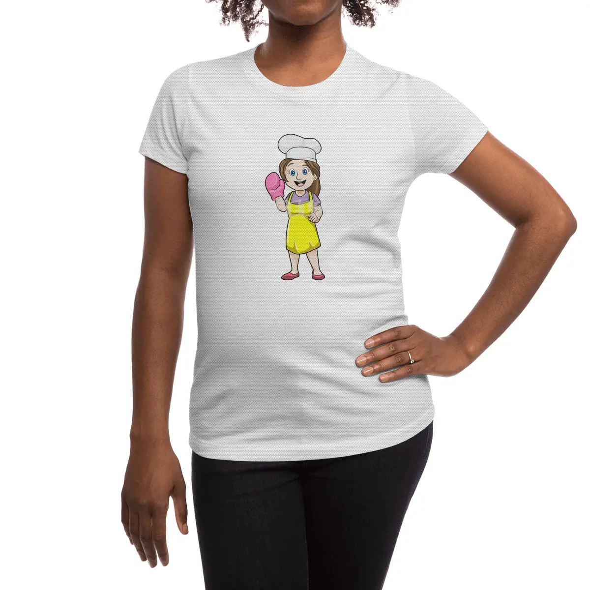 Baker with Cooking apron & Oven gloves Spor T-Shirt