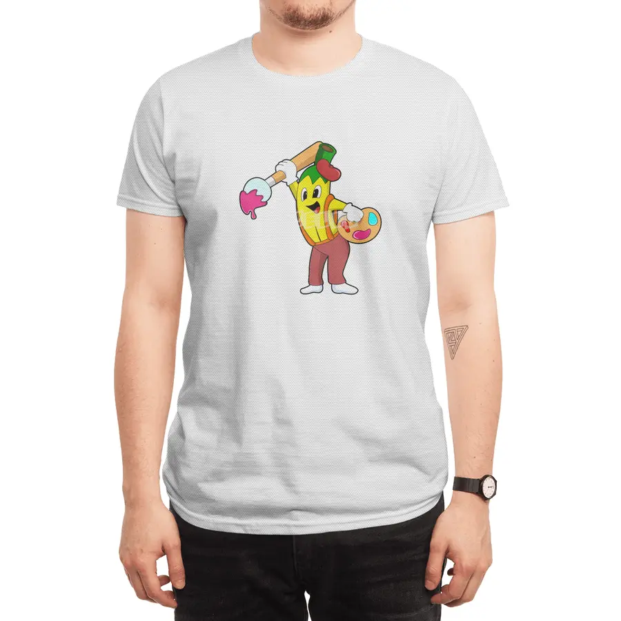 Banana as Painter with Paint brush Spor T-Shirt
