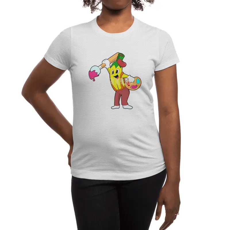 Banana as Painter with Paint brush Spor T-Shirt