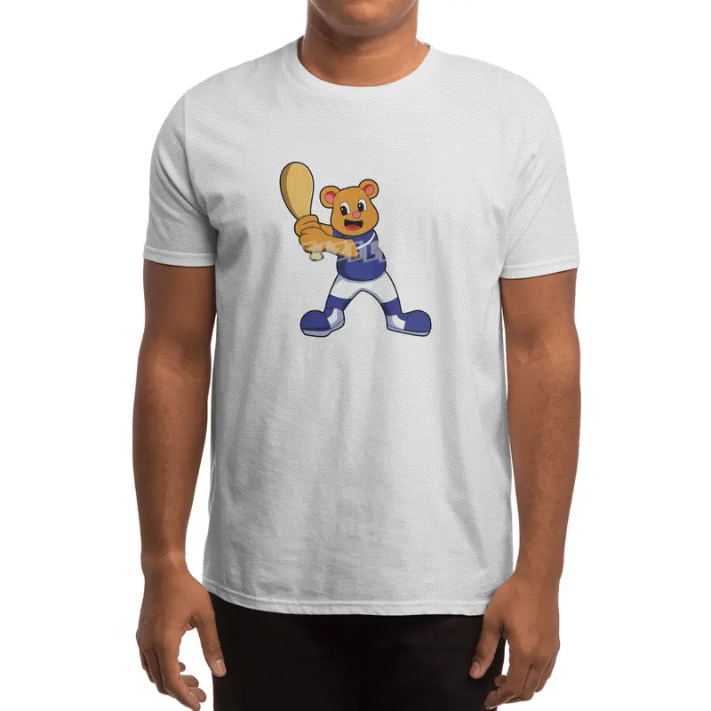 Bear as Batter at Baseball Spor T-Shirt
