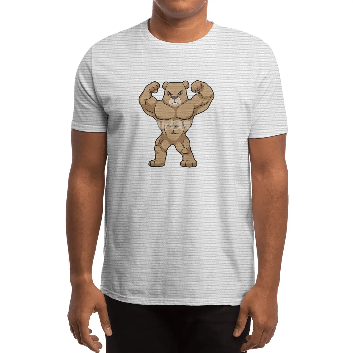 Bear as Bodybuilder with big Muscles Spor T-Shirt