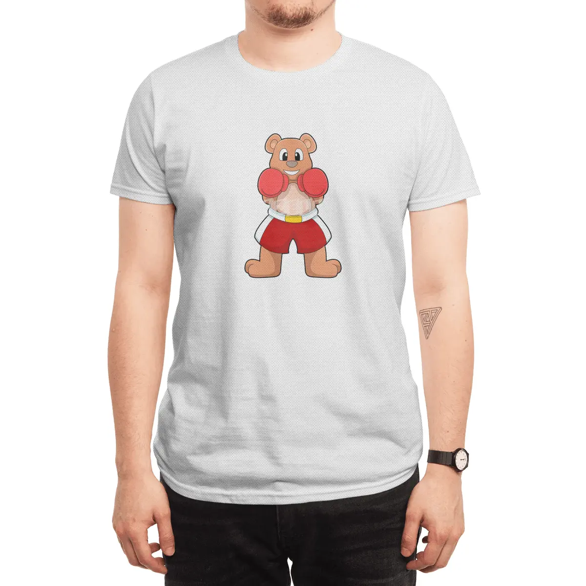 Bear as Boxer with Boxing gloves Spor T-Shirt