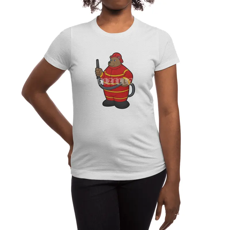 Bear as Firefighter with Hose Spor T-Shirt