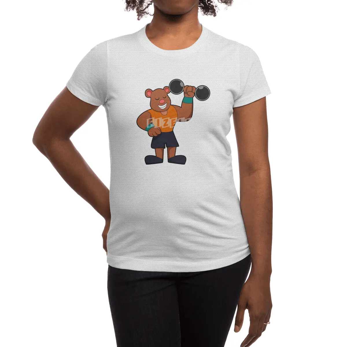 Bear at Bodybuilding with Dumbbell Spor T-Shirt