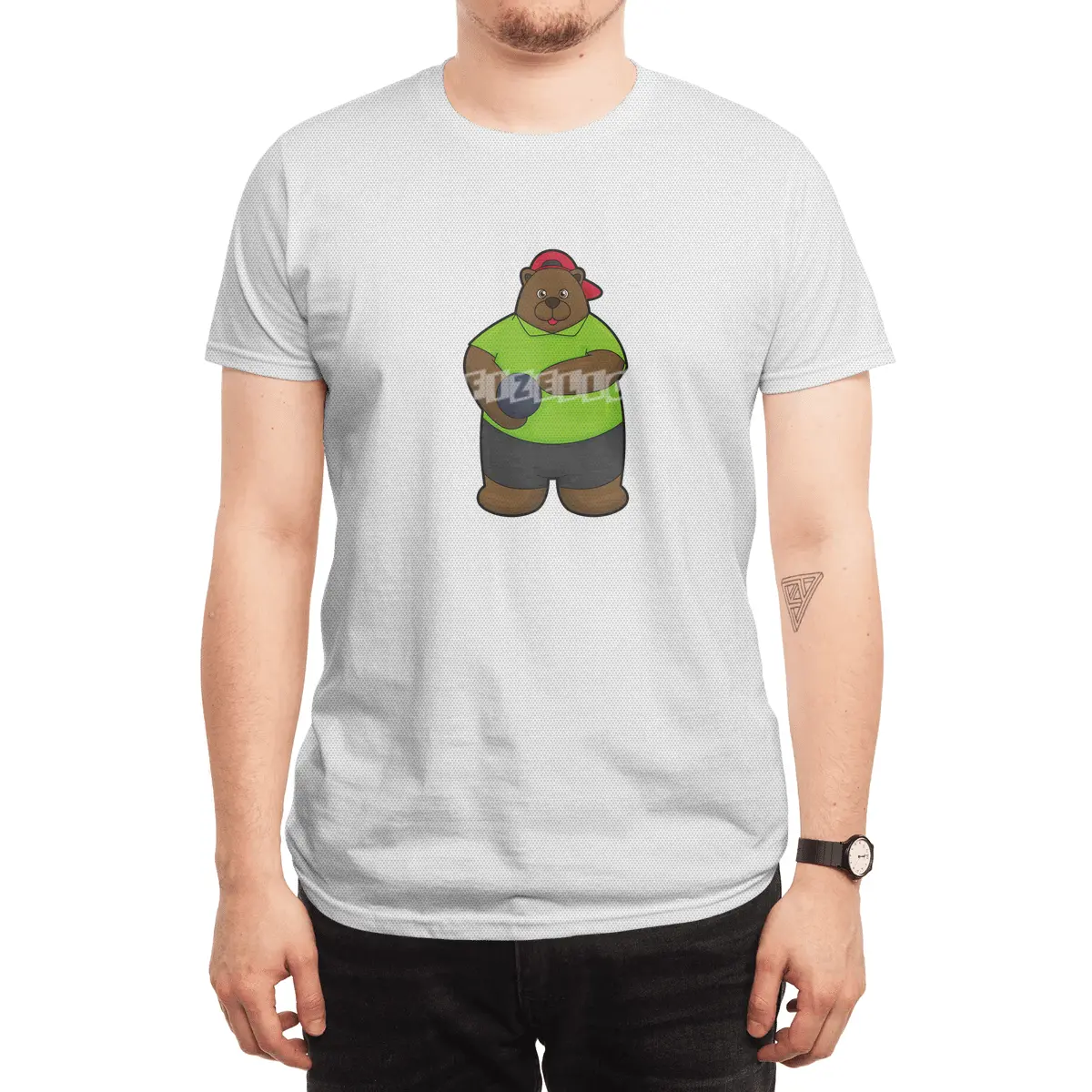 Bear at Bowling with Bowling ball Spor T-Shirt