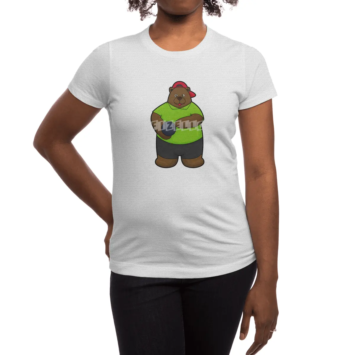 Bear at Bowling with Bowling ball Spor T-Shirt