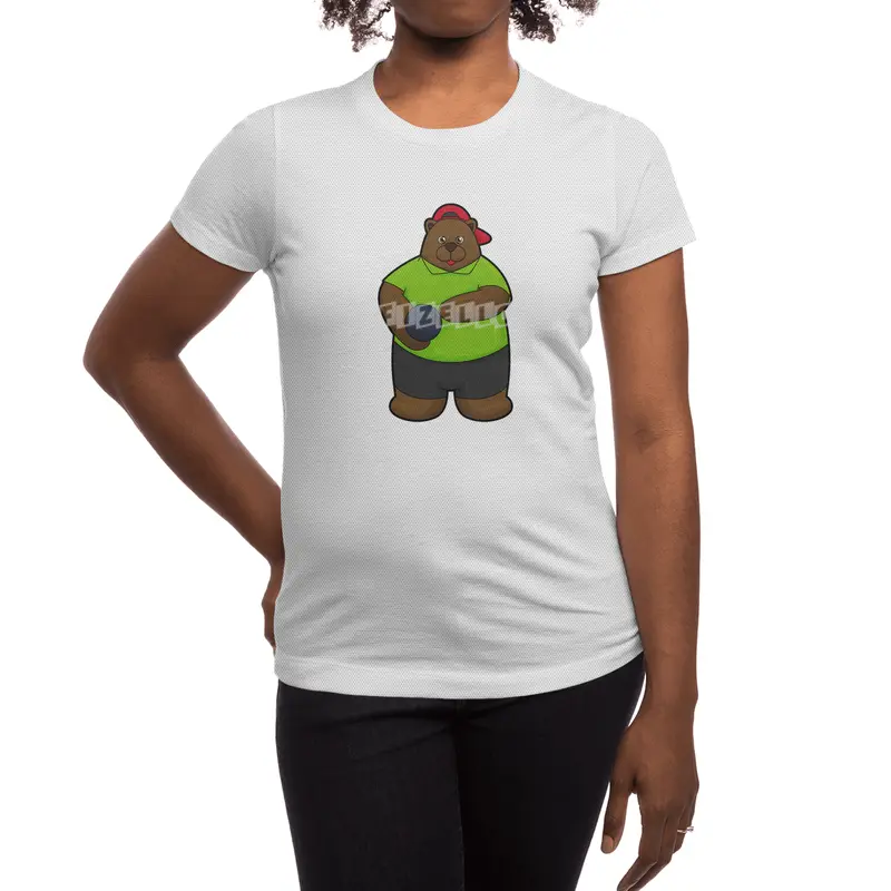 Bear at Bowling with Bowling ball Spor T-Shirt
