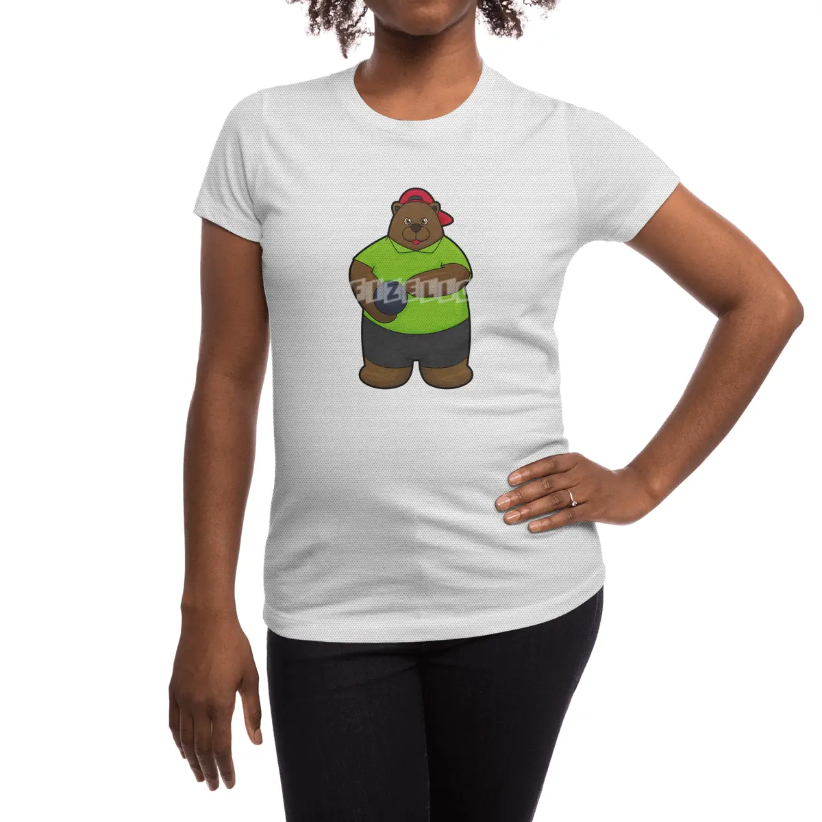 Bear at Bowling with Bowling ball Spor T-Shirt