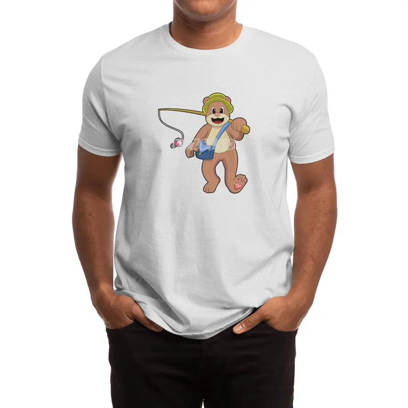 Bear at Fishing with Fishing rod Spor T-Shirt