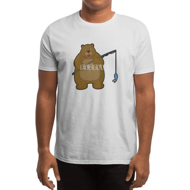 Bear at Fishing with Fishing rod & Fish Spor T-Shirt