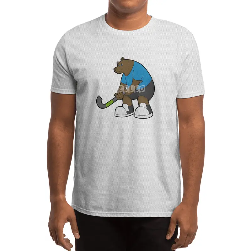 Bear at Hockey with Hockey stick Spor T-Shirt