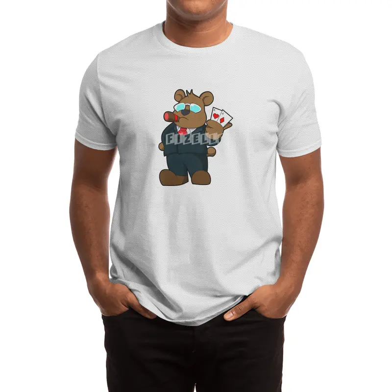 Bear at Poker with Cards Spor T-Shirt