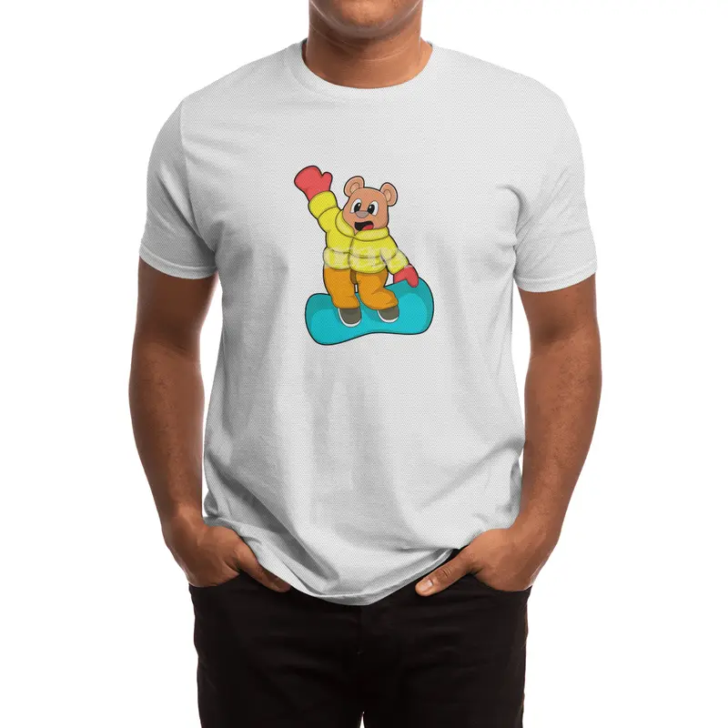 Bear at Snowboard Sports Spor T-Shirt