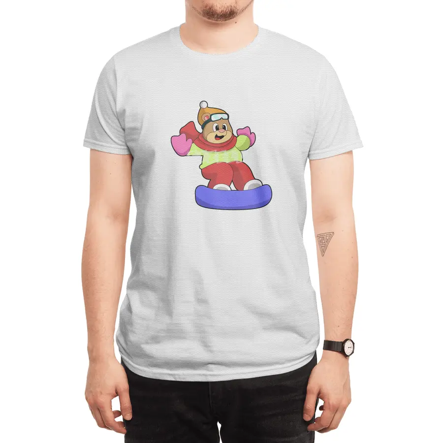 Bear at Snowboarding with Snowboard Spor T-Shirt