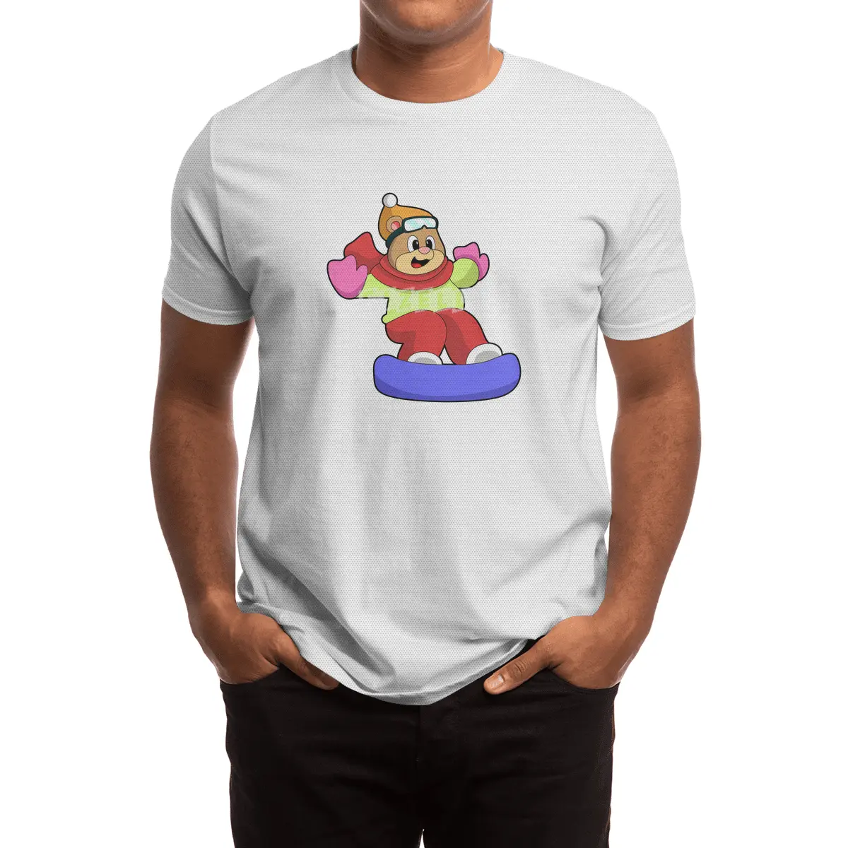 Bear at Snowboarding with Snowboard Spor T-Shirt