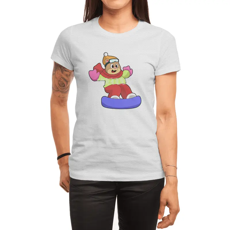 Bear at Snowboarding with Snowboard Spor T-Shirt