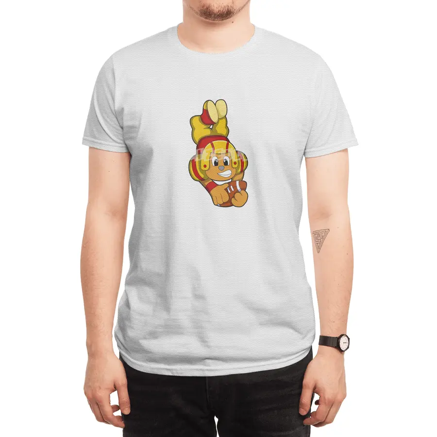 Bear at Sports with Football & Helmet Spor T-Shirt