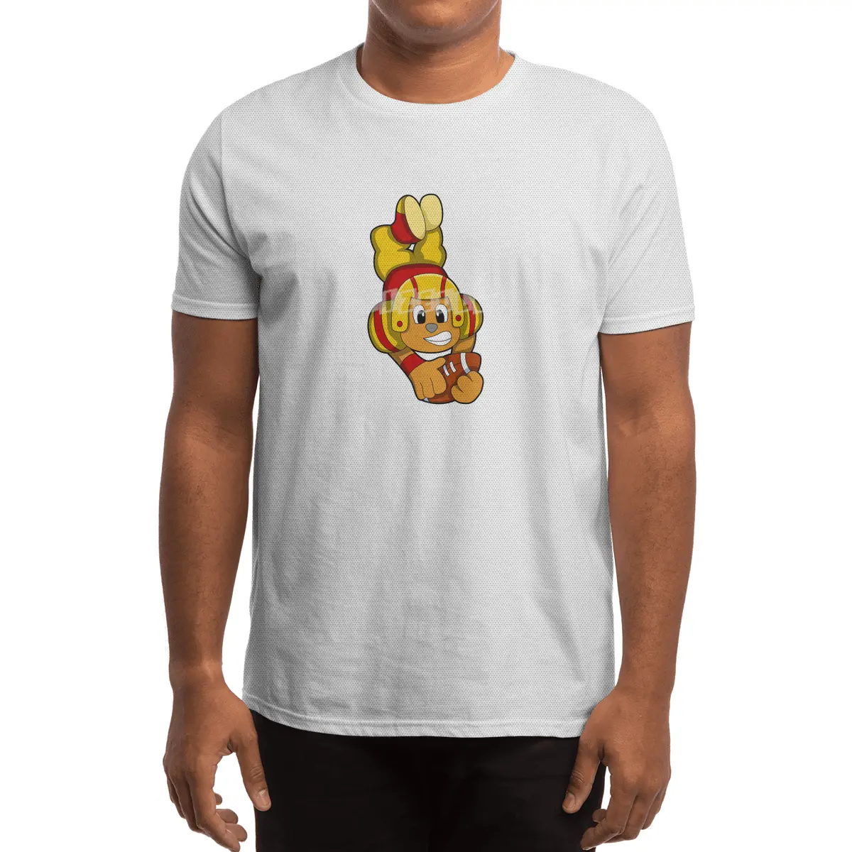 Bear at Sports with Football & Helmet Spor T-Shirt