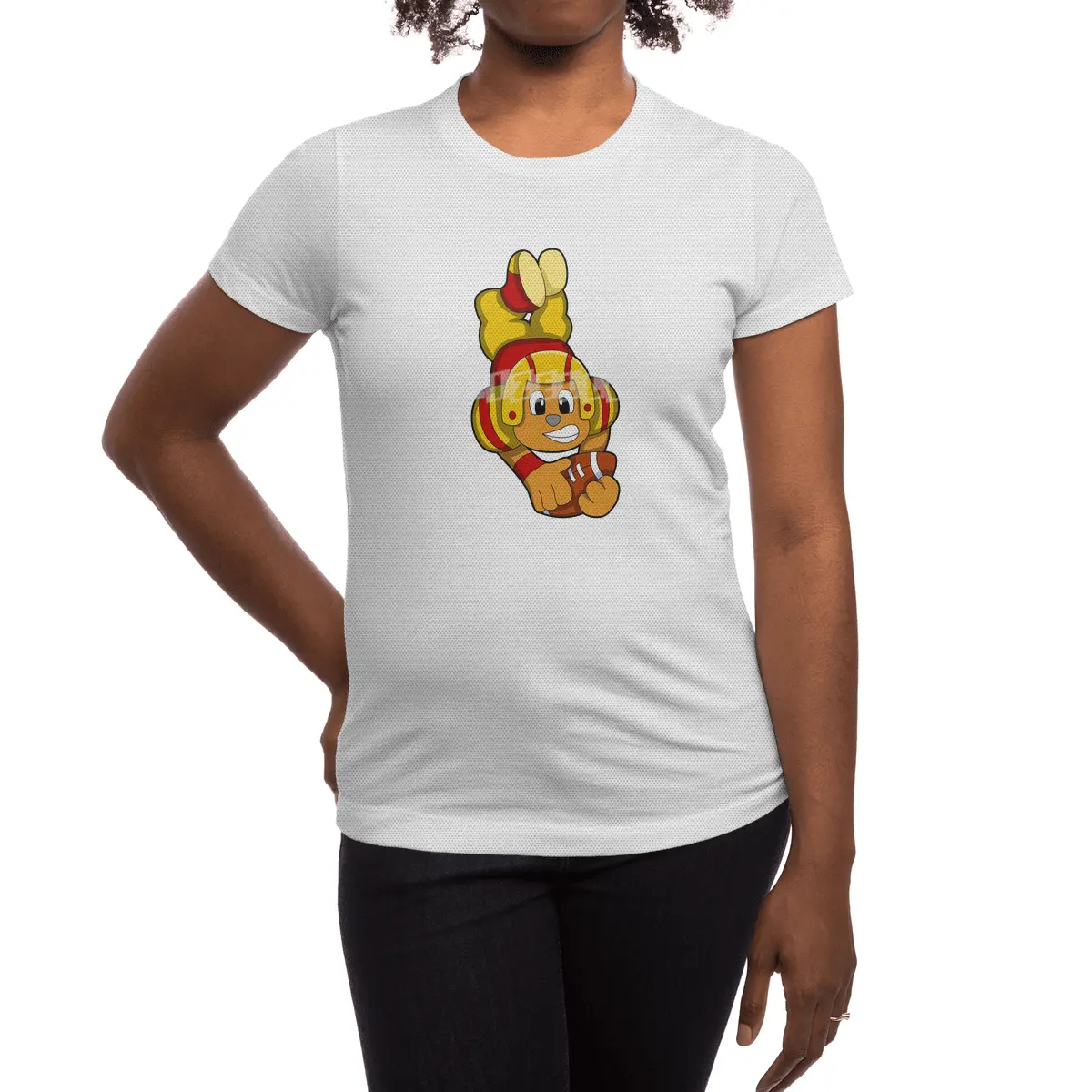 Bear at Sports with Football & Helmet Spor T-Shirt