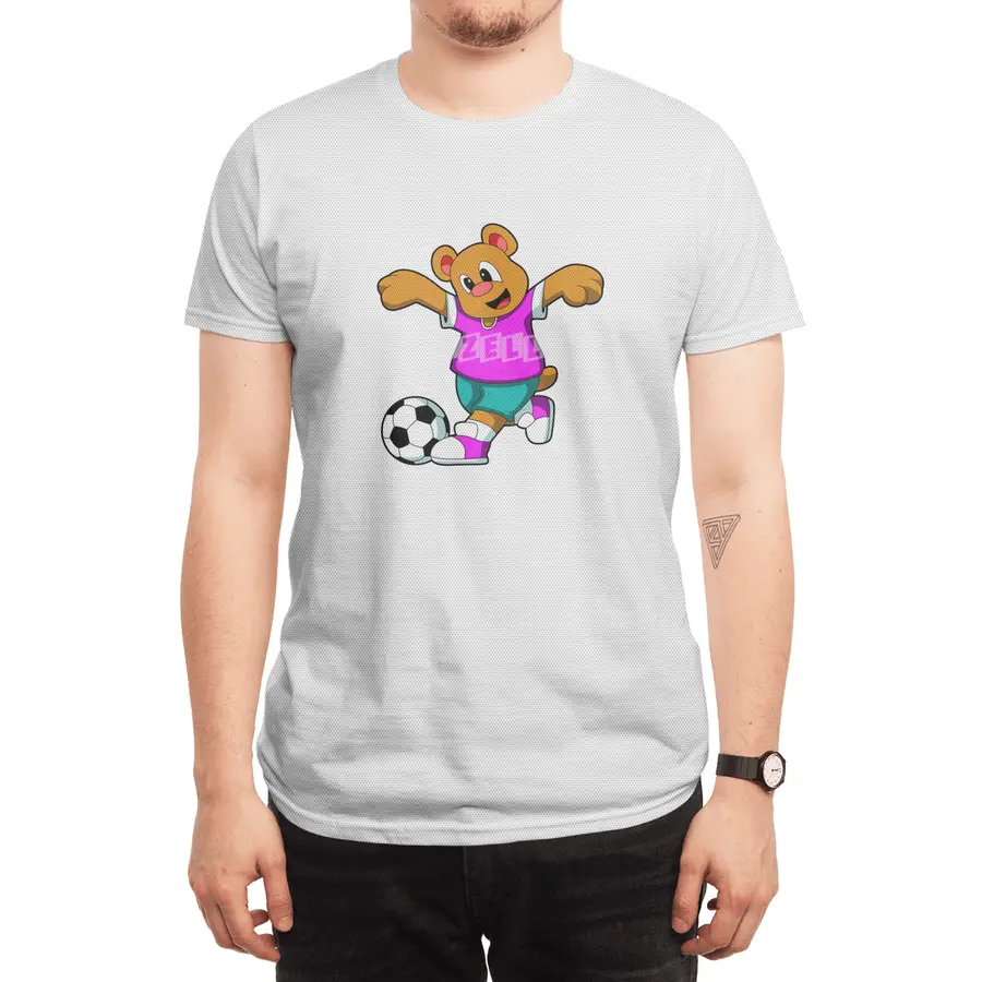 Bear at Sports with Soccer Spor T-Shirt