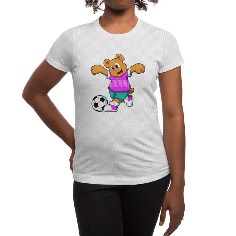 Bear at Sports with Soccer Spor T-Shirt